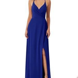 Azazie Royal blue dress